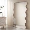 Luisa Wavy Curved Full Length Mirror 180 X 110 Cm, Gold -Daals Store MIRR 050 GOLD main
