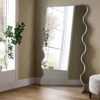 Luisa Wavy Curved Full Length Mirror 180 X 110 Cm, White -Daals Store MIRR 050 WHITE main