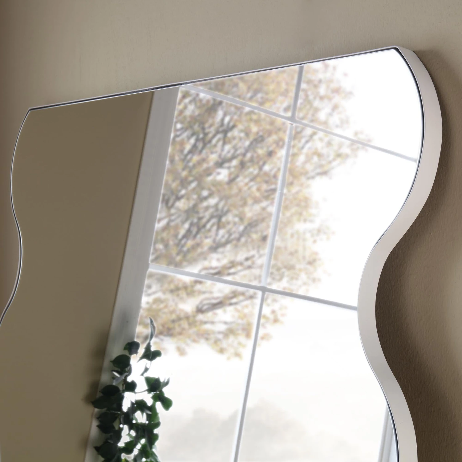 Luisa Wavy Curved Full Length Mirror 180 X 110 Cm, White 3 Luisa Wavy Curved Full Length Mirror 180 X 110 Cm, White - Image 3