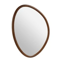 Edo Irregular Pebble Wall Wooden Mirror 100 X 76 Cm, Walnut 9 Edo Irregular Pebble Wall Wooden Mirror 100 X 76 Cm, Walnut -Daals Store MIRR 063 WALNUT WB1