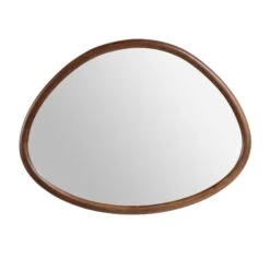 Edo Irregular Pebble Wall Wooden Mirror 100 X 76 Cm, Walnut 10 Edo Irregular Pebble Wall Wooden Mirror 100 X 76 Cm, Walnut -Daals Store MIRR 063 WALNUT WB2