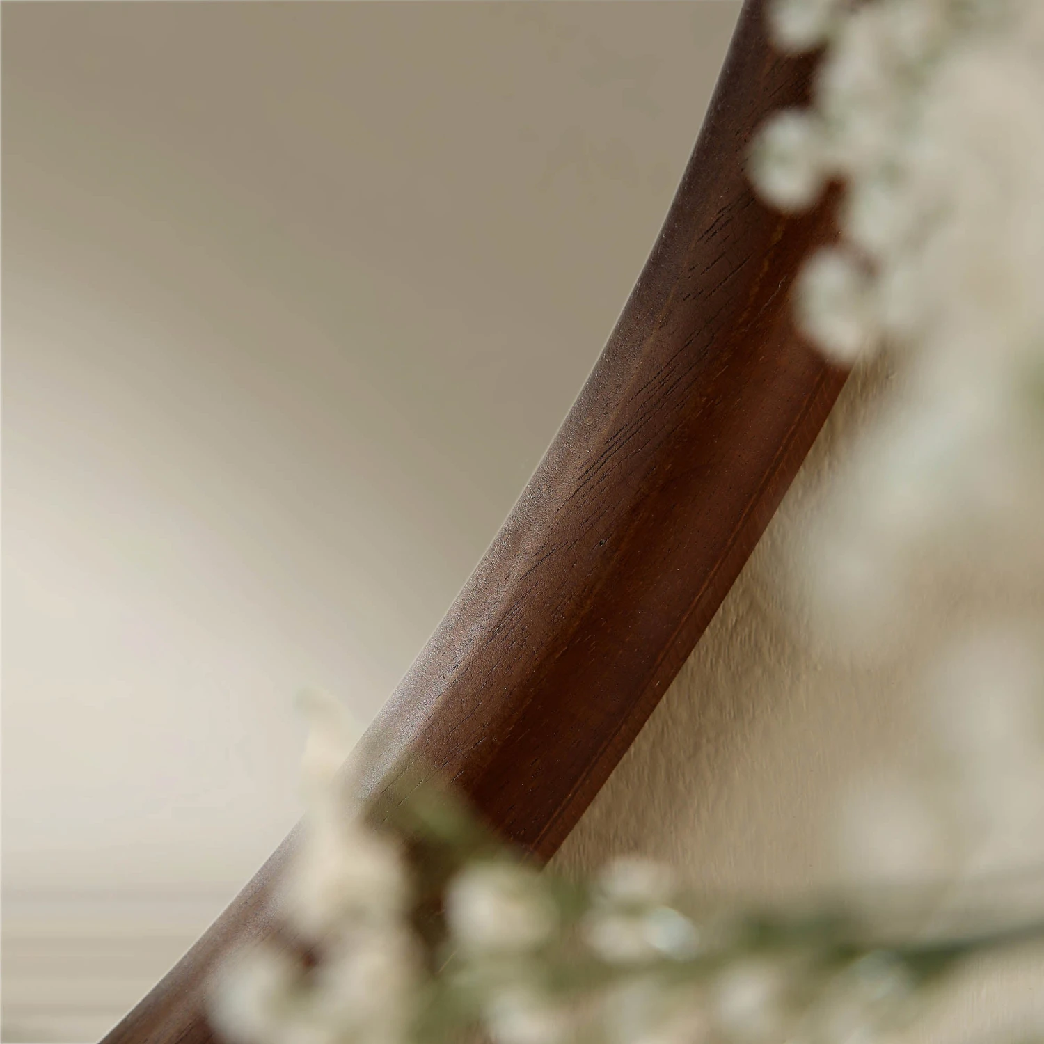 Edo Irregular Pebble Wall Wooden Mirror 100 X 76 Cm, Walnut 2 Edo Irregular Pebble Wall Wooden Mirror 100 X 76 Cm, Walnut - Image 2