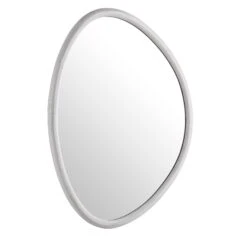 Edo Irregular Pebble Wall Mirror β 100 x 76 cm Washed White Solid Wood Organic Frame 16 Edo Irregular Pebble Wall Mirror β 100 x 76 cm Washed White Solid Wood Organic Frame -Daals Store MIRR 063 WHITE WB3