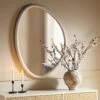 Edo Irregular Pebble Wall Wooden Mirror 100 X 76 Cm, Washed White 18 Edo Irregular Pebble Wall Wooden Mirror 100 X 76 Cm, Washed White -Daals Store MIRR 063 WHITE main