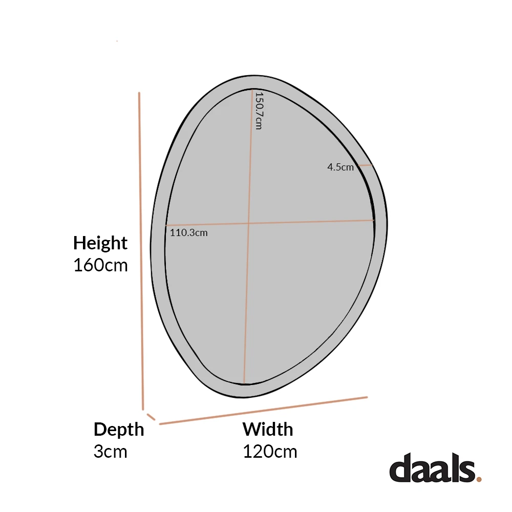 Edo Irregular Pebble Large Wooden Mirror 160 x 120 cm β Washed White Distressed Finish 6 Edo Irregular Pebble Large Wooden Mirror 160 x 120 cm β Washed White Distressed Finish - Image 6