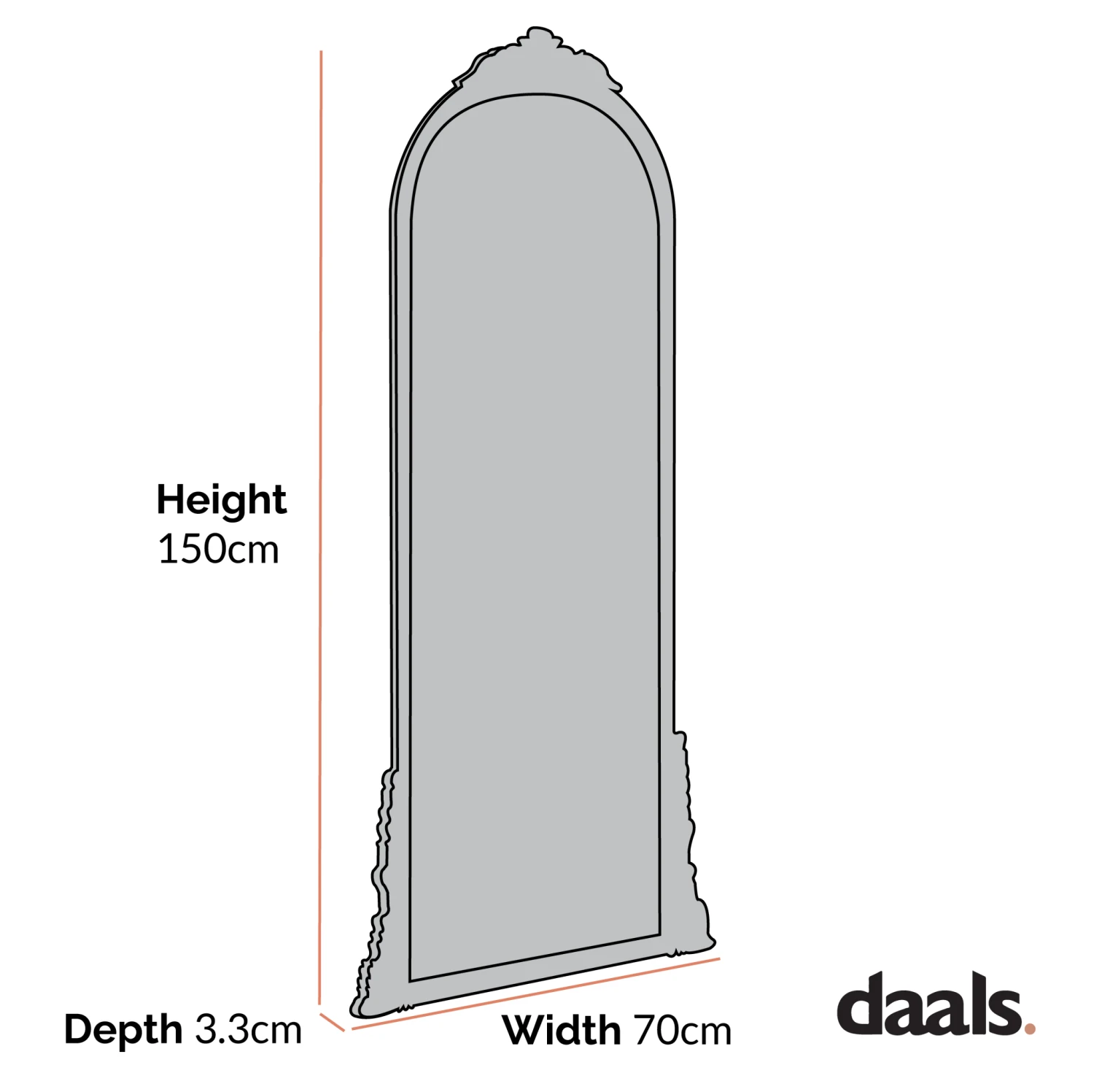 Mirabel Full Length Mirror 150 x 70 cm Antique Gold β Ornate Resin Leaner Mirror 6 Mirabel Full Length Mirror 150 x 70 cm Antique Gold β Ornate Resin Leaner Mirror - Image 6