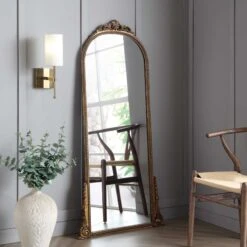 Mirabel Full Length Mirror 150 X 70 Cm, Antique Gold Effect