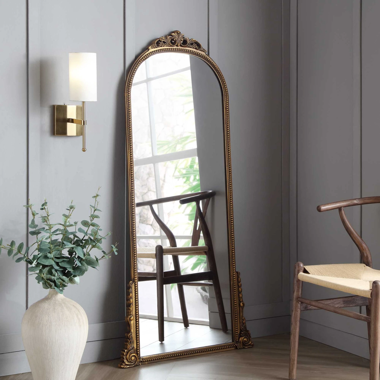 Mirabel Full Length Mirror 150 x 70 cm Antique Gold β Ornate Resin Leaner Mirror 1 Mirabel Full Length Mirror 150 x 70 cm Antique Gold β Ornate Resin Leaner Mirror