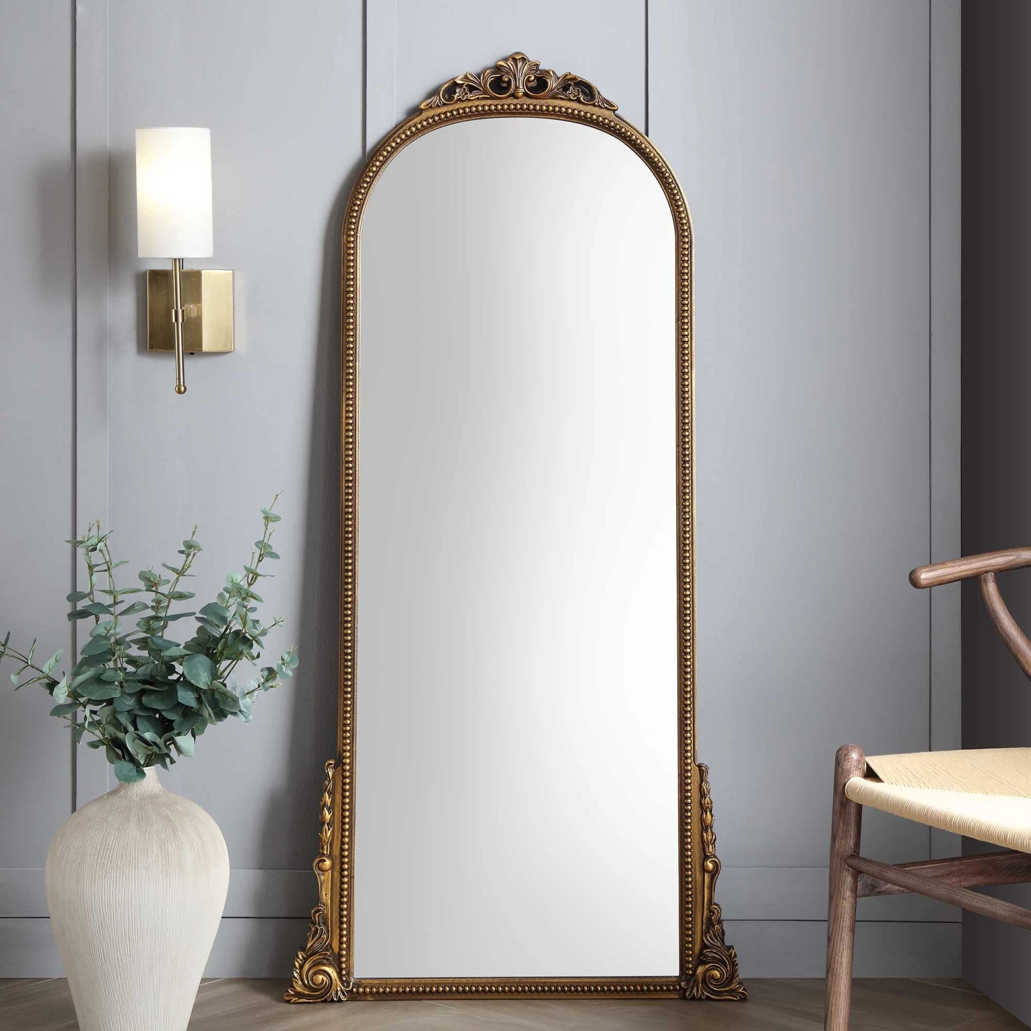 Mirabel Full Length Mirror 150 x 70 cm Antique Gold β Ornate Resin Leaner Mirror 2 Mirabel Full Length Mirror 150 x 70 cm Antique Gold β Ornate Resin Leaner Mirror - Image 2