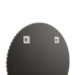 Luna Round Bobbin Wall Mirror 77 X 77 Cm, Washed White -Daals Store MIRR 083 WASHWHITE detail3