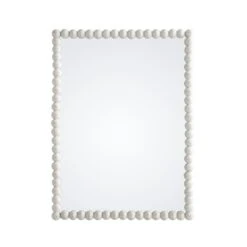 Luna Rectangular Bobbin Wall Mirror 80 X 60 Cm, Washed White 10 Luna Rectangular Bobbin Wall Mirror 80 X 60 Cm, Washed White -Daals Store MIRR 089 WASHWHITE WB1