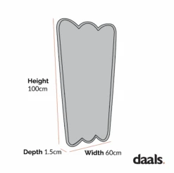 Berkeley Scalloped Edge Wall Mirror - Gold Finish Glamorous Curved Frame Mirror -Daals Store MIRR 097 CHART