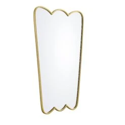 Berkeley Scalloped Edge Wall Mirror - Gold Finish Glamorous Curved Frame Mirror -Daals Store MIRR 097 GOLD WB2