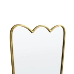 Berkeley Scalloped Edge Wall Mirror - Gold Finish Glamorous Curved Frame Mirror -Daals Store MIRR 097 GOLD detail1