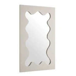 Destin Wave Mirror 100 X 60 Cm, Taupe Gloss -Daals Store MIRR 100 TAUPE GLOSS WB2