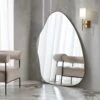 Pavia Irregular Shaped Extra Large Full Length Mirror 160 X 115 Cm, Antique Gold
