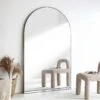 Eden Arched Full Length Metal Frame Mirror 180 x 110cm - Black Industrial Leaner Mirror -Daals Store MIRR 138 BLACK main