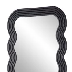 Venus Matte Black Wavy Full Length Mirror – 180x100cm Ettore Sottsass Inspired Floor Mirror -Daals Store MIRR 162 BLACK detail1