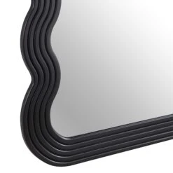 Venus Matte Black Wavy Full Length Mirror – 180x100cm Ettore Sottsass Inspired Floor Mirror -Daals Store MIRR 162 BLACK detail2
