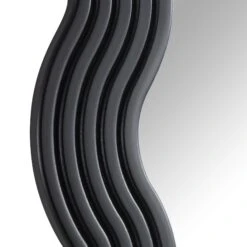 Venus Matte Black Wavy Full Length Mirror – 180x100cm Ettore Sottsass Inspired Floor Mirror -Daals Store MIRR 162 BLACK detail3