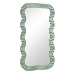 Venus Full Length Wave Mirror 180 X 100 Cm, Sage Green -Daals Store MIRR 162 SAGE WB2