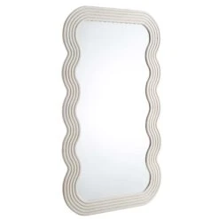 Venus Full Length Wave Mirror 180 X 100 Cm, Washed White 12 Venus Full Length Wave Mirror 180 X 100 Cm, Washed White -Daals Store MIRR 162 WASHWHITE WB2