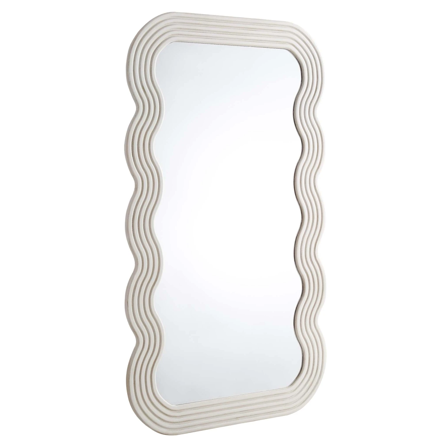 Venus Full Length Wave Mirror 180 X 100 Cm, Washed White 4 Venus Full Length Wave Mirror 180 X 100 Cm, Washed White - Image 4