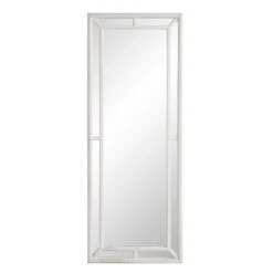 Edgeworth Washed White Distressed Wood – Full Length Windowpane Wall Mirror 160 x 60 cm -Daals Store MIRR 174 WASHWHITE WB1