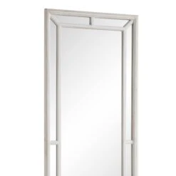 Edgeworth Washed White Distressed Wood – Full Length Windowpane Wall Mirror 160 x 60 cm -Daals Store MIRR 174 WASHWHITE detail1