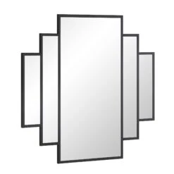 Sonia Black Metal Frame Art Deco Square Wall Mirror 90 X 90 Cm 10 Sonia Black Metal Frame Art Deco Square Wall Mirror 90 X 90 Cm -Daals Store MIRR 176 BLACK WB2