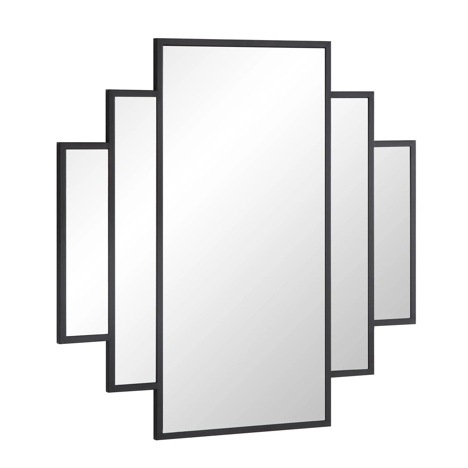 Sonia Black Metal Frame Art Deco Square Wall Mirror 90 X 90 Cm 4 Sonia Black Metal Frame Art Deco Square Wall Mirror 90 X 90 Cm - Image 4