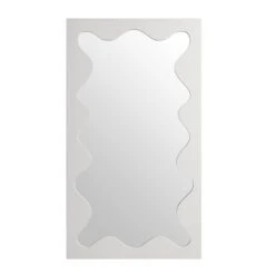 Destin Wave 180 x 100 cm White Matte – Contemporary Textured Wavy Full Length Mirror -Daals Store MIRR 180 WHITE MATTE WB1