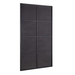 Bibury Distressed Black & Bronze Antique Window Pane Full Length Mirror - 180 x 100 cm Industrial Floor Mirror -Daals Store MIRR 227 BLACK WB3