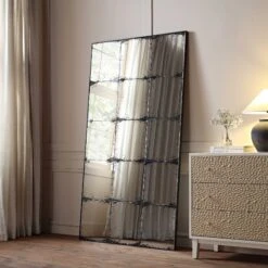 Bibury Antiqued Full Length Mirror Rectangular 180 X 100 Cm