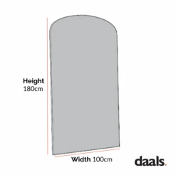 Emmy Extra-Large Black Arch Floor Mirror 180 X 100 Cm 12 Emmy Extra-Large Black Arch Floor Mirror 180 X 100 Cm -Daals Store MIRR 278 CHART