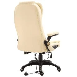 Executive Recline Padded Swivel Office Chair With Vibrating Massage Function, MM17 Cream 12 Executive Recline Padded Swivel Office Chair With Vibrating Massage Function, MM17 Cream -Daals Store MM17CREAM1 WB4