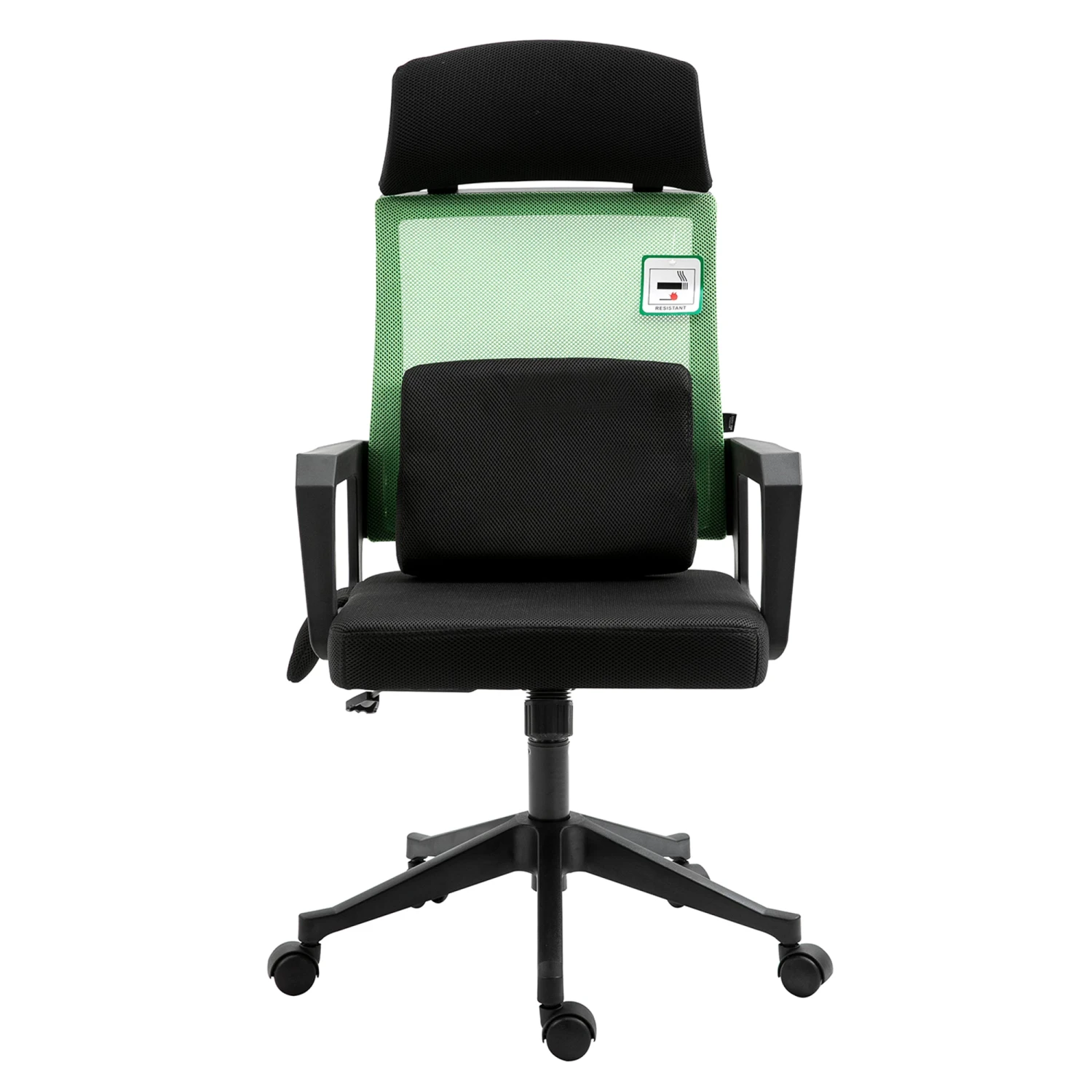 Beni Plus Mesh Swivel Office Chair With Massage Lumbar Cushion In Green 2 Beni Plus Mesh Swivel Office Chair With Massage Lumbar Cushion In Green - Image 2