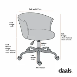 Kylie Plush Shaggy Faux Fur Swivel Chair, White 16 Kylie Plush Shaggy Faux Fur Swivel Chair, White -Daals Store MO103 CHART