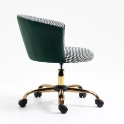 Kylie Houndstooth And Velvet Swivel Chair -Daals Store MO103HOUNDSTOOTH 3