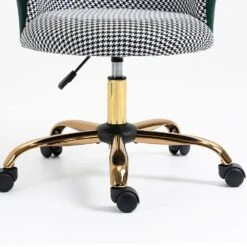 Kylie Houndstooth And Velvet Swivel Chair -Daals Store MO103HOUNDSTOOTH detail3