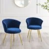 Kylie Set Of 2 Blue Velvet Dining Chairs 28 Kylie Set Of 2 Blue Velvet Dining Chairs -Daals Store MO104BLUEVEL P main