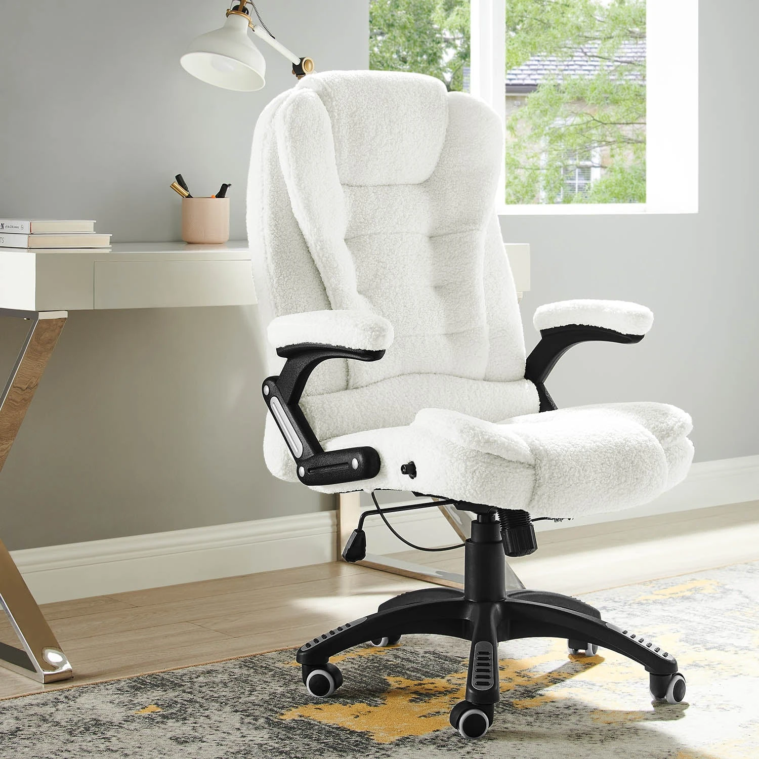 Executive Recline Extra Padded Office Chair Standard, MO17 White Teddy 1 Executive Recline Extra Padded Office Chair Standard, MO17 White Teddy