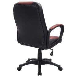 Swivel Office Desk Chair MO19 Brown PU Leather -Daals Store MO19BROWN WB3