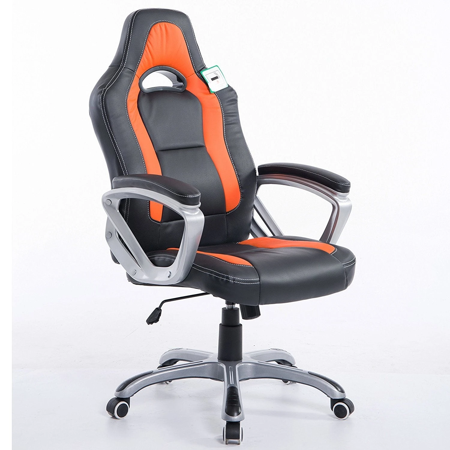 Gaming Racing Sport Swivel Office Chair In Black & Orange 1 Gaming Racing Sport Swivel Office Chair In Black & Orange