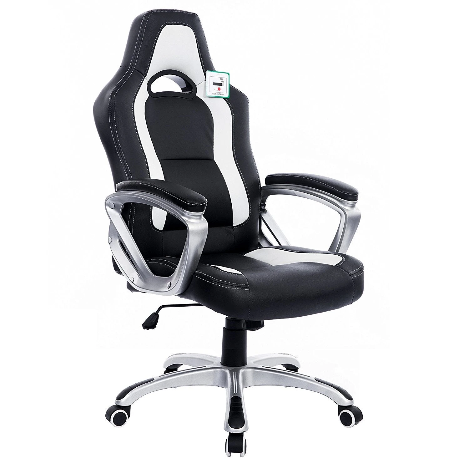 DaAls Racing Sport Swivel Office Chair In Black & White 1 DaAls Racing Sport Swivel Office Chair In Black & White