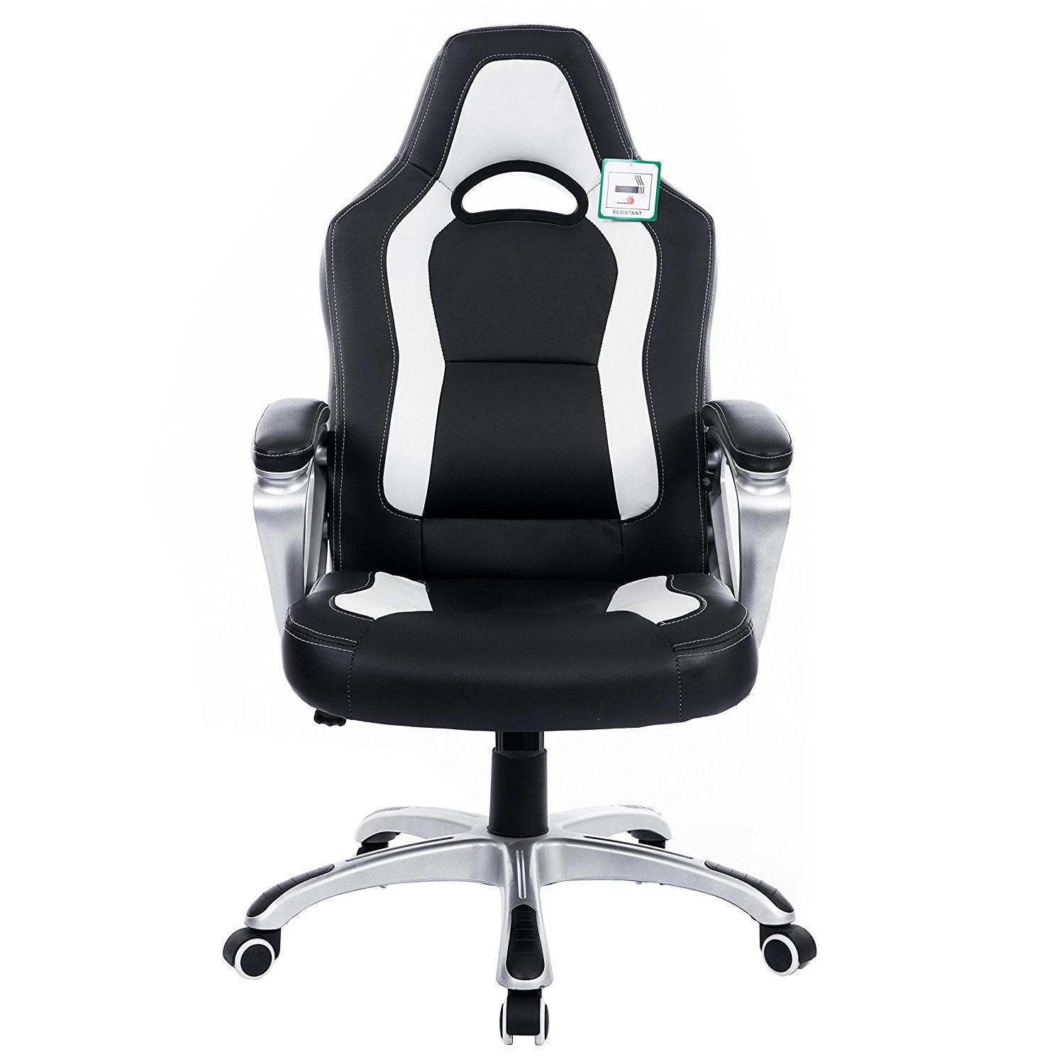 DaAls Racing Sport Swivel Office Chair In Black & White 2 DaAls Racing Sport Swivel Office Chair In Black & White - Image 2