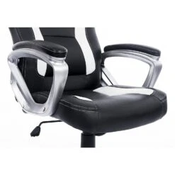 DaAls Racing Sport Swivel Office Chair In Black & White 14 DaAls Racing Sport Swivel Office Chair In Black & White -Daals Store MO30WHITE detail1
