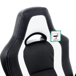 DaAls Racing Sport Swivel Office Chair In Black & White 15 DaAls Racing Sport Swivel Office Chair In Black & White -Daals Store MO30WHITE detail2