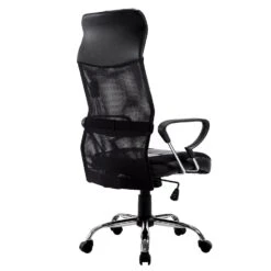 Sleek Design High Back Mesh Fabric Swivel Office Chair With Chrome Base, MO57 Black 12 Sleek Design High Back Mesh Fabric Swivel Office Chair With Chrome Base, MO57 Black -Daals Store MO57BLACK WB4