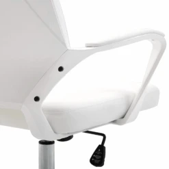Cherry Tree Furniture High Back Modern Design PU Leather Swivel Office Chair Computer Desk Chair, MO68 White -Daals Store MO68WHITE detail2
